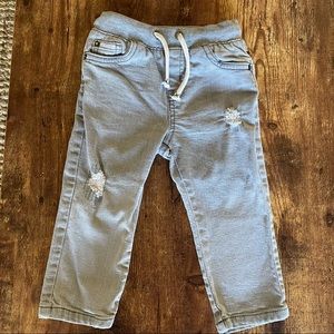 Cat & Jack Grey Distressed Pull-On Jeans
